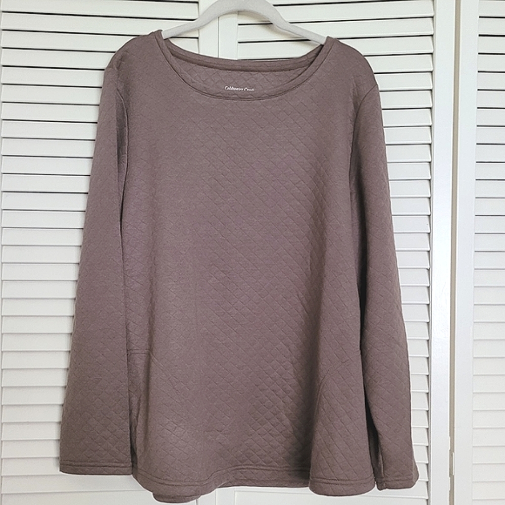 Coldwater Creek 'Quilted' Sweatshirt
